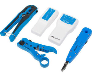 Kit herramientas lanberg pelacables -  crimpadora -  testador