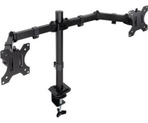 Soporte de Mesa para 2 Monitores TooQ DB1802TN-B/ Giratorio/ Inclinable/ hasta 8kg