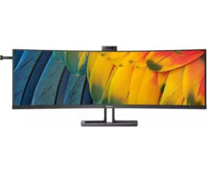 Monitor Profesional Ultraparonámico Curvo Philips 45B1U6900CH 44.5"/ Dual QHD/ Webcam/ Multimedia/ Regulable en altura/ Negro