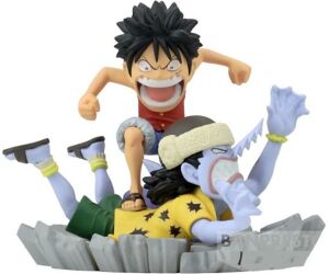 Figura banpresto one piece world collectable figure log stories monkey.d.luffy vs arlong 7cm
