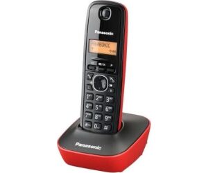 Teléfono Inalámbrico Panasonic KX-TG1611/ Negro y Rojo