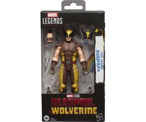 Figura hasbro marvel legends series deadpool & wolverine -  wolverine (brown suit)