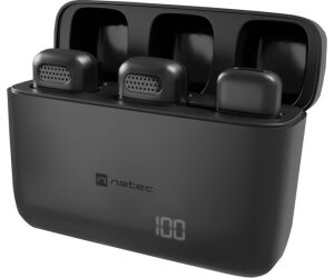 Microfono Para Smartphone Natec Hopper Lavalier Wireless Lightning 2 Microfonos