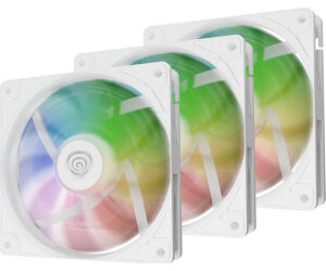 Ventilador caja gaming genesis oxal 120 argb blanco 3 x 120mm