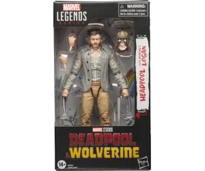 Figura hasbro marvel legends series deadpool & walverine - headpool with marvels logan