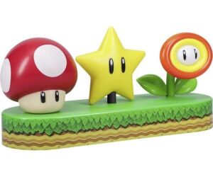 Lámpara paladone super mario icons seta - estrella y flor de fuego