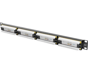 Patch panel lanberg cat.6 utp 24 puertos 1u cat.6 utp 19 pulgadas rack negro