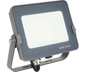 Foco led silver electronics forge+proyector ips 65 30w=300w - 3700k luz calida - 2400lm color gris