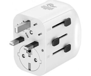 Cargador de Pared Universal Muvit For Change MCADP0006/ Toma de Corriente Universal/ 1xUSB Tipo-C/ 2xUSB/ 15W