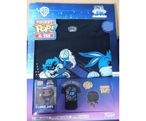 Pop & tee space jam looney tunes lebron james funko + camiseta talla l