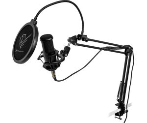 Kit microfono phoenix streamcast pro gaming conector jack - brazo articulado - filtro antipop y montura antivibración