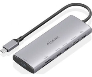 Usb-c Dock Aisens 7 En 1 Hdmi Usb 10g 2xusb-c 10g Sd Micro Sd Pd 100w