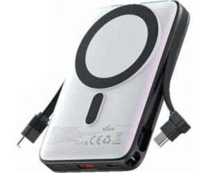 Powerbank 10000mAh Vention I16W0/ 22.5W/ Wireless/ Blanca