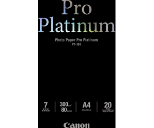 Papel fotografico canon pro platinum pt - 101 a4  20 hojas