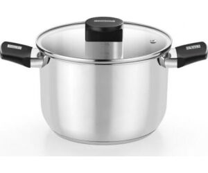 Olla Elite Inox M240222/ 22cm/ 5L/ Acero Inoxidable/ Apta para Inducción