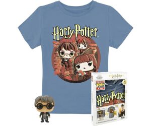 Pop & tee harry potter funko + camiseta trio talla xl de niño