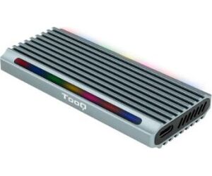 CAJA EXTERNA SSD NGFF/NVMe SHINOBI USB3.1 GEN2 USB-A RGB GRIS TOOQ