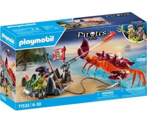 Playmobil batalla con el cangrejo gigante