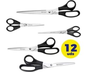 Caja de 12 unidades de Tijeras de Oficina Grafoplás Westcott 73231181/ Negras