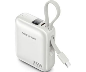 Powerbank 10000mAh Vention FHEN0/ 35W/ Beige/ Incluye Cable USB Tipo-C