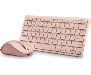 Teclado y Ratón Inalámbricos NGS Fantasy Kit Pink/ Rosa