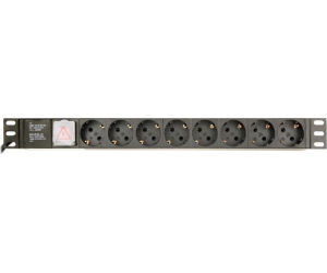 Regleta Pdu Gembird 8 Schuko 1u 10a Enchu C14 Cable De 3 M