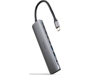 Nanocable Hub 8en1 USB-A+USB-C+HDMI+USB-C PD+Jack