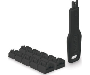 Lindy 47891 bloqueador de puerto Bloqueador de puerto + clave RJ-45 Negro Acrilonitrilo butadieno estireno (ABS) 10 pieza(s)