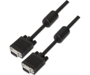 Cable SVGA Aisens A113-0077/ VGA Macho - VGA Macho/ Hasta 3W/ 10Mbps/ 25m/ Negro