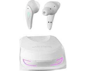 Auriculares Bluetooth Mars Gaming MHI-Ultra con estuche de carga/ Autonomía 7-8h/ Blancos