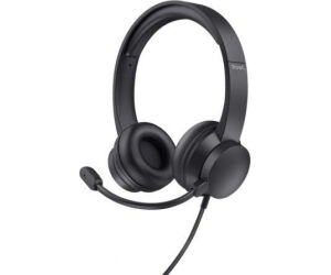 Auriculares Trust Ayda/ con Micrófono/ USB/ Negros