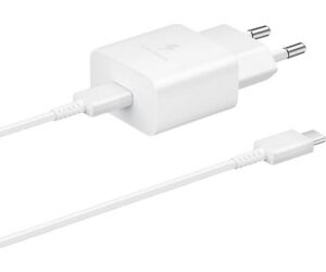 Cargador samsung ep - t1510xwegeu usb - c 15w + cable usb - c blanco