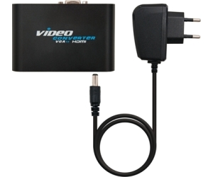 Conversor Nanocable 10.16.2101-BK/ HDMI Hembra - VGA Hembra/ Jack 3.5 Hembra/ 15cm/ Negro