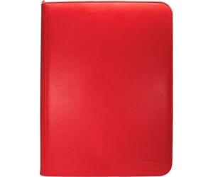 Carpeta con cremallera ultra pro 9 bolsillos rojo