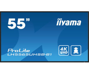 iiyama LH5565UHSB-B1 pantalla de seÃ±alizaciÃ³n DiseÃ±o de quiosco 138,7 cm (54.6") LED Wifi 800 cd / mÂ² 4K Ultra HD Negro Procesador incorporado Android 11 24/7