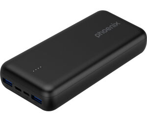 Phoenix powerbank batería externa 20000mah con 2 usb carga rapida y 1 usb tipo c pd