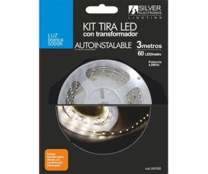 Kit tira led silver electronics 300 lm - m - 3m - 12v - 4.8w - m - 5000k - luz blanca