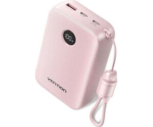 Powerbank 20000mAh Vention FKBP0-C/ 22.5W/ Rosa/ Incluye Cable USB Tipo-C