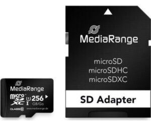 Mem Micro Sdxc 256gb Mediarange + Adaptador Sd