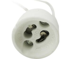 Porta lamparas silever electronics para casquillo gu10 230v 15 cm  ( bolsa de 50 unidades)