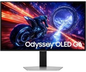 Monitor Gaming Samsung Odyssey OLED G6 G60SF S27FG602SU 27"/ QHD/ 0.03ms/ 500Hz/ OLED/ Regulable en altura/ Plata