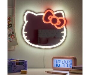 Espejo de neón led montable en la pared hello kitty