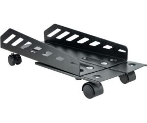 Tooq Soporte para CPU de suelo con ruedas negro