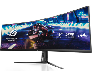 Monitor Gaming Ultrapanorámico Curvo Asus Rog Strix XG49VQ 49"/ Dual FHD/ 4ms/ 144Hz/ VA/ Multimedia/ Negro