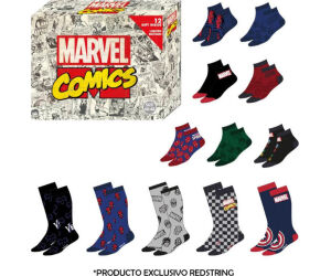 Caja regalo 12 pares calcetines marvel talla 40 - 46