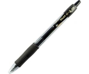 Caja de Bolígrafos de Tinta de Gel Retráctil Pilot G-2/ 12 unidades/ Negros
