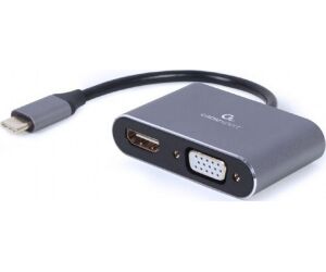 Adaptador De Pantalla Gembird Usb Tipo C A Hdmi , Vga, Gris Espacial