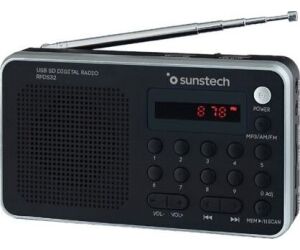 Radio Portátil Sunstech RPD32SL/ con Batería/ Negra y Plateada