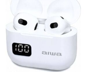 Auriculares Bluetooth Aiwa EBTW-100WT con estuche de carga/ Autonomía 3h/ Blancos