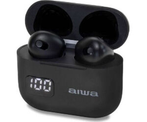 Auriculares Bluetooth Aiwa EBTW-100BK con estuche de carga/ Autonomía 3h/ Negros